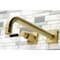 Kingston Brass KS6057DKL Wall Mount Tub Faucet, Brushed Brass KS6057DKL - alternate 5